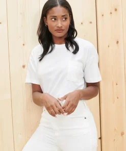 Fashion Vintage Pocket Tee Women Tees & Tanks