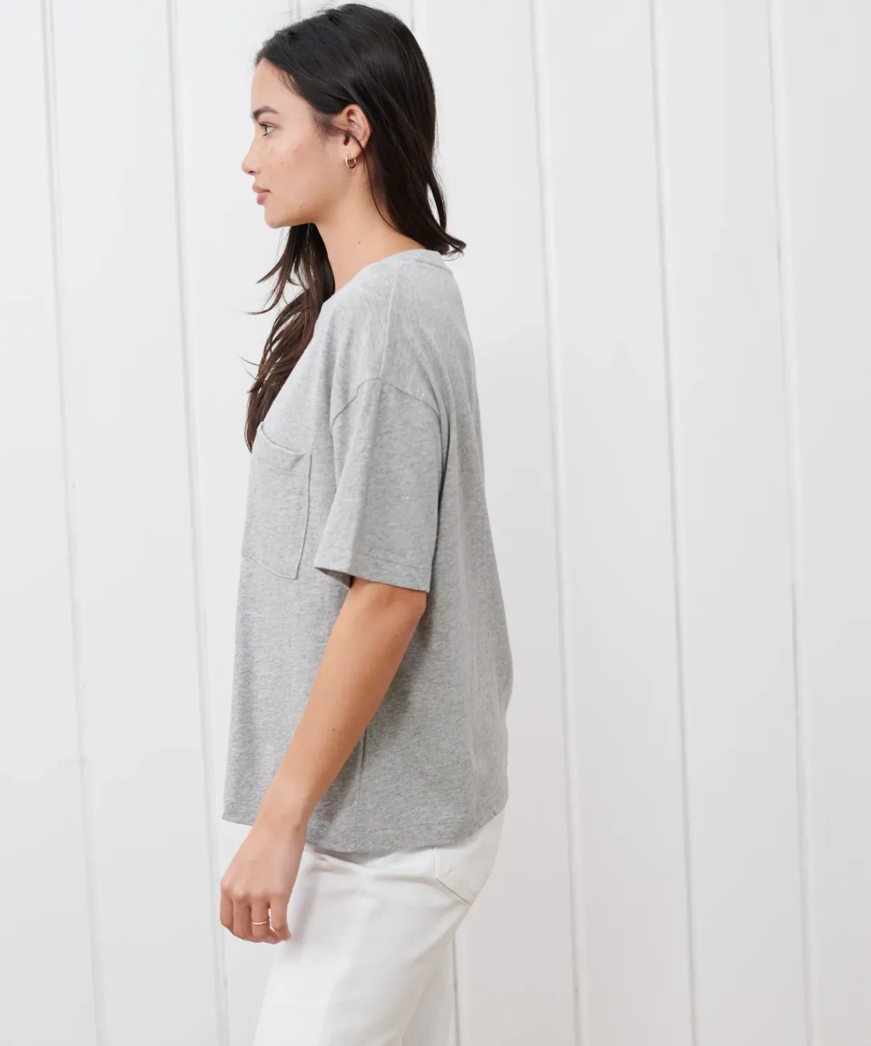 Fashion Vintage Pocket Tee Women Tees & Tanks