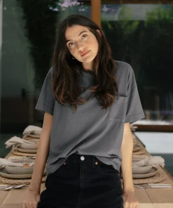 Online Vintage Pocket Tee Women Tees & Tanks